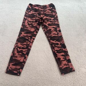 Calvin Klein Performance Leggings Womens Small Pink Camo High Rise Yoga Pants
